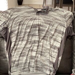 Men's Gray Striped Shirt